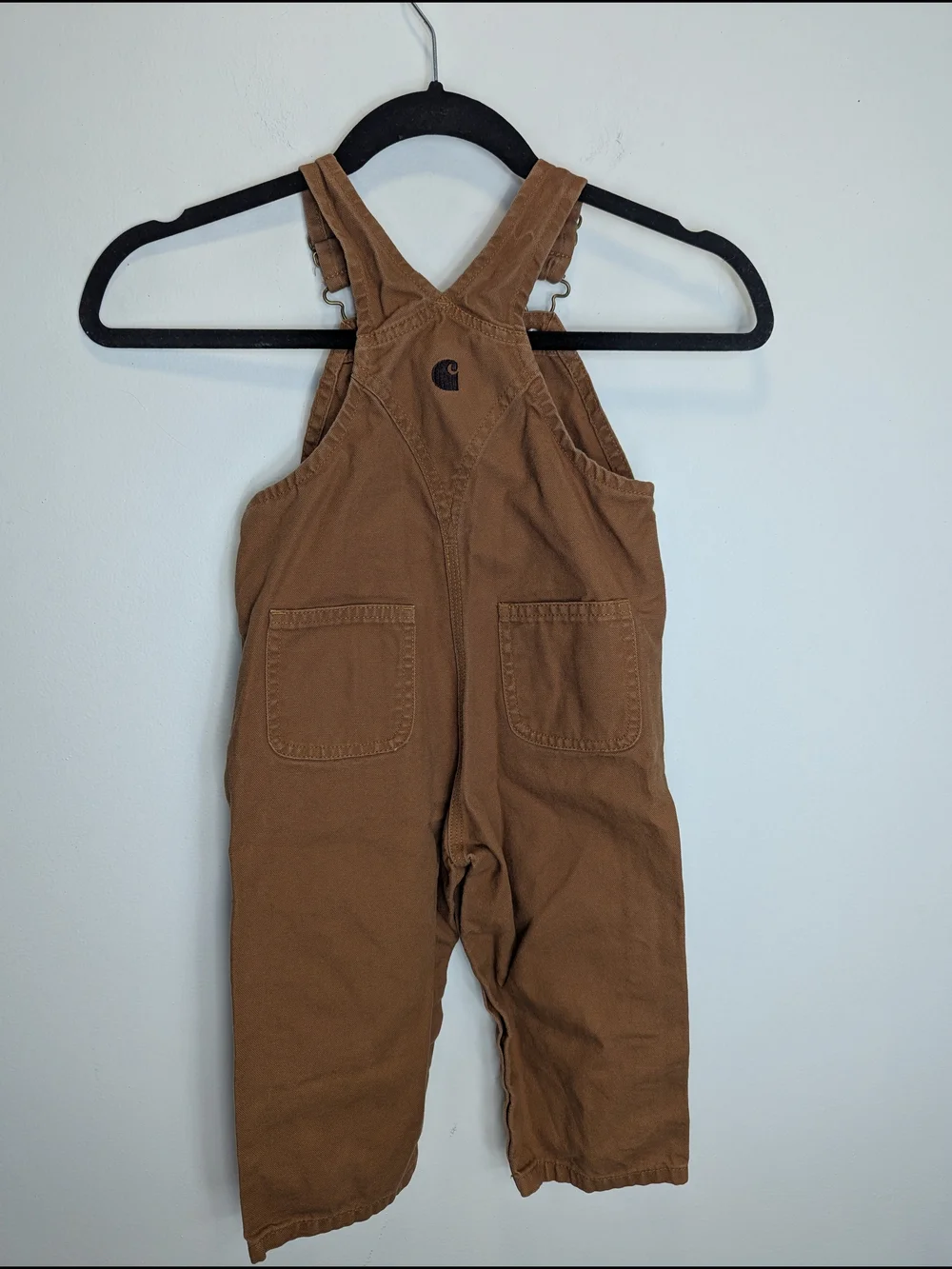 Carhartt Kids 24 Months Classic Double Knee Overalls Brown Canvas Farm Outdoors